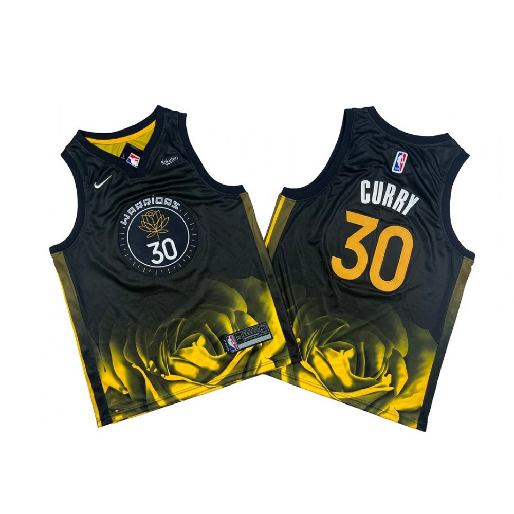Performance Golden State Warriors Stephen Curry30 Black Jersey - City...