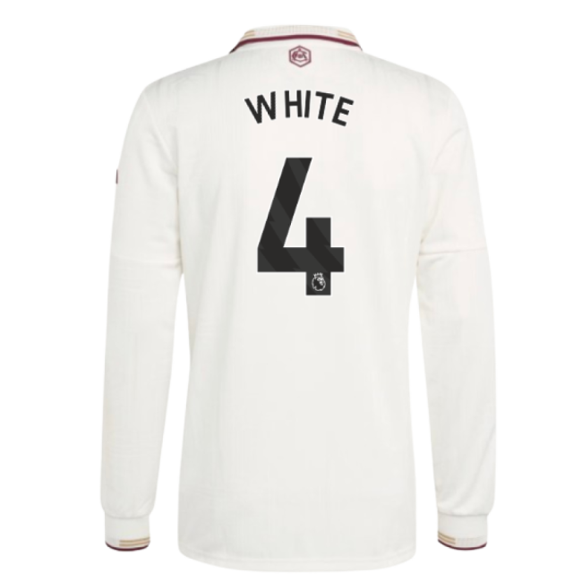 2025-2026 Arsenal Third Rare Find Breathable EPL Shirt White 4 Ad#815