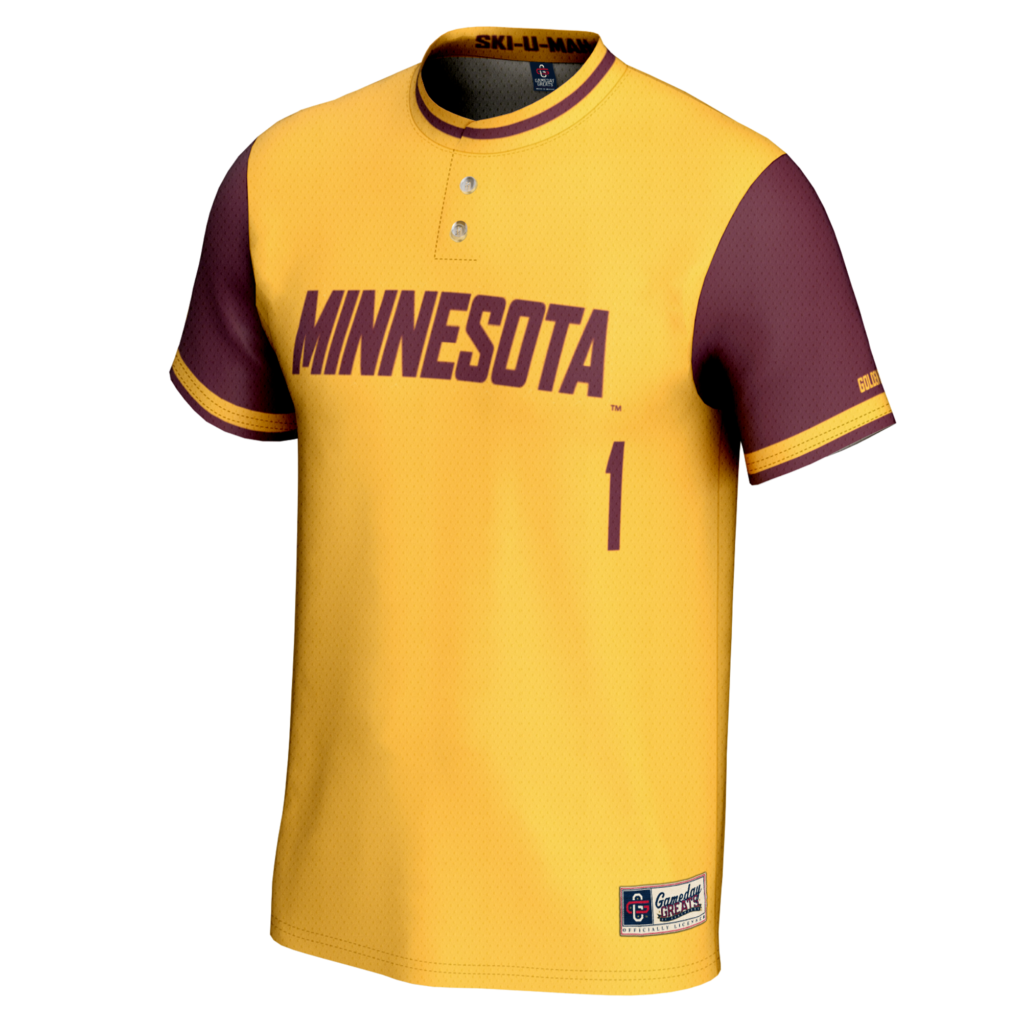 [DDG] Minnesota Golden Gophers GameDay Greats Unisex Lightweight Softball Jersey - Gold