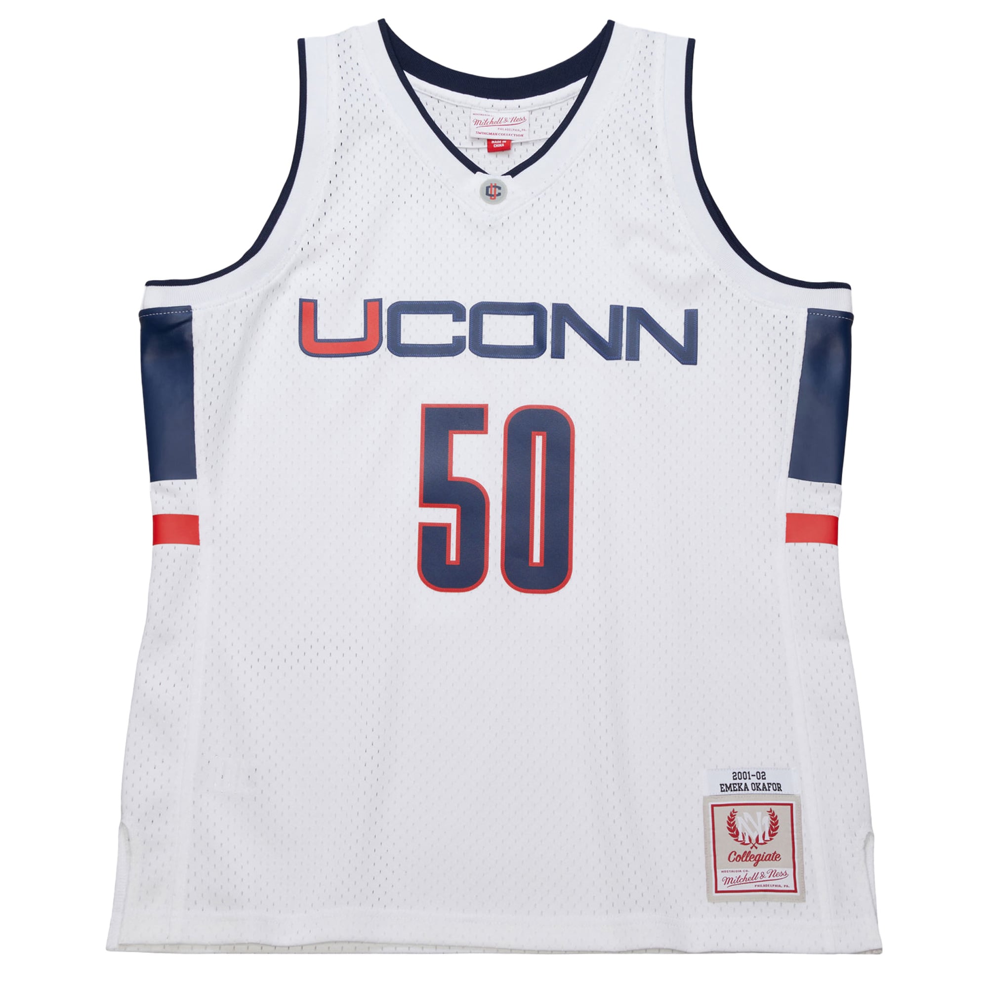 Emeka Okafor UConn Huskies Mitchell & Ness 2001/02 Swingman Replica Jersey - White