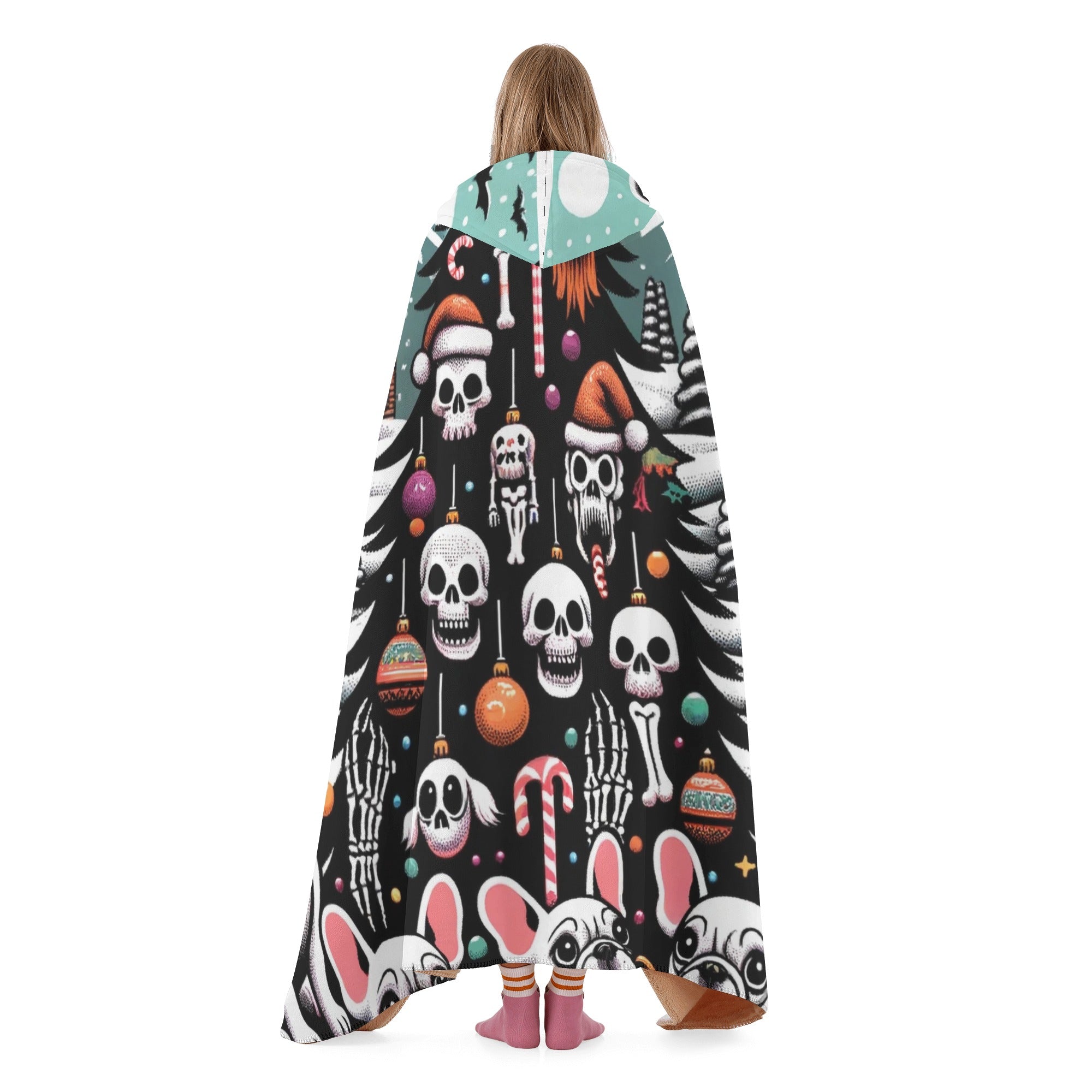 Finn - French Bulldog Themed Hooded Blanket Outdoor Style