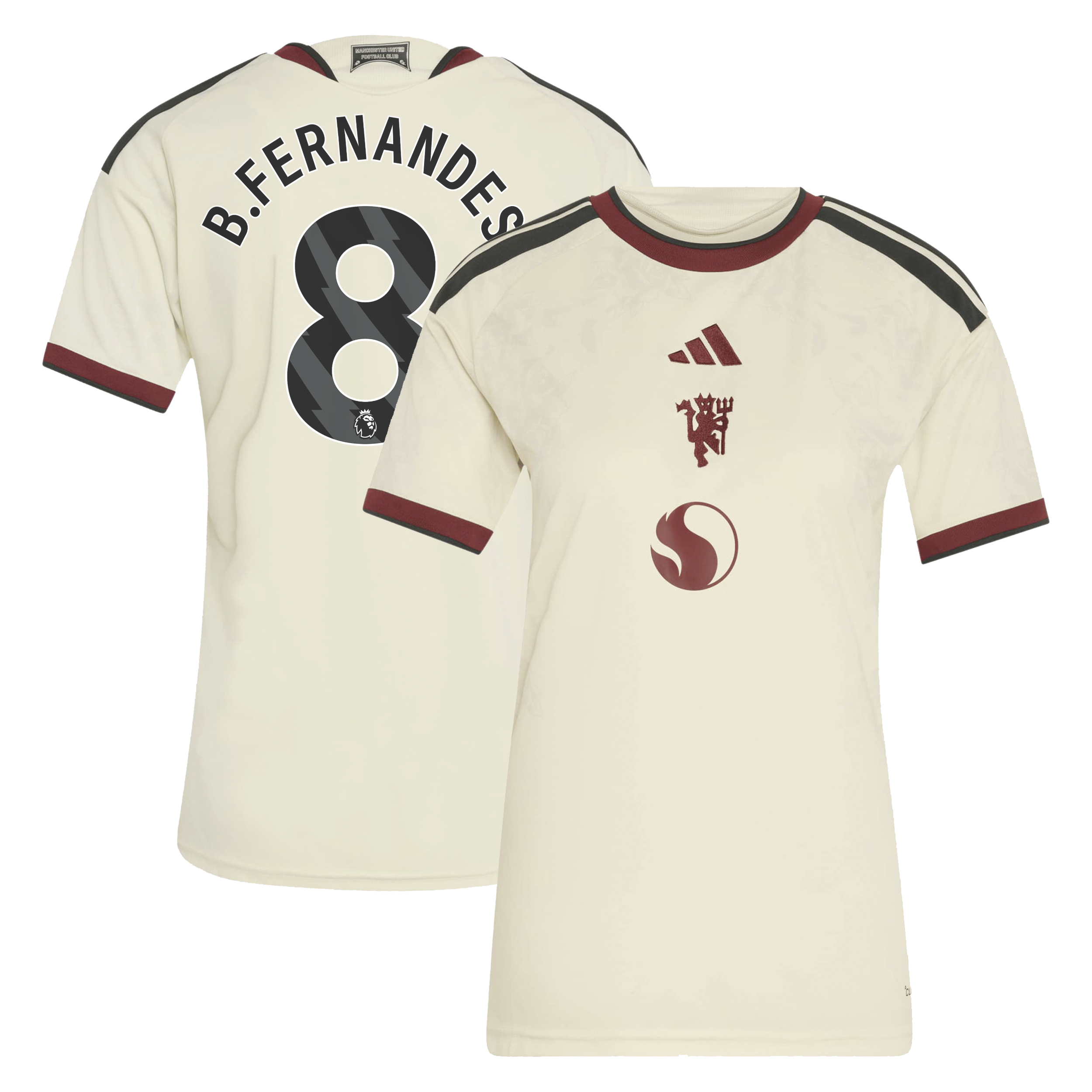 [SJH] Bruno Fernandes Manchester United Women's 2026/27 Third Replica Jersey - Cream