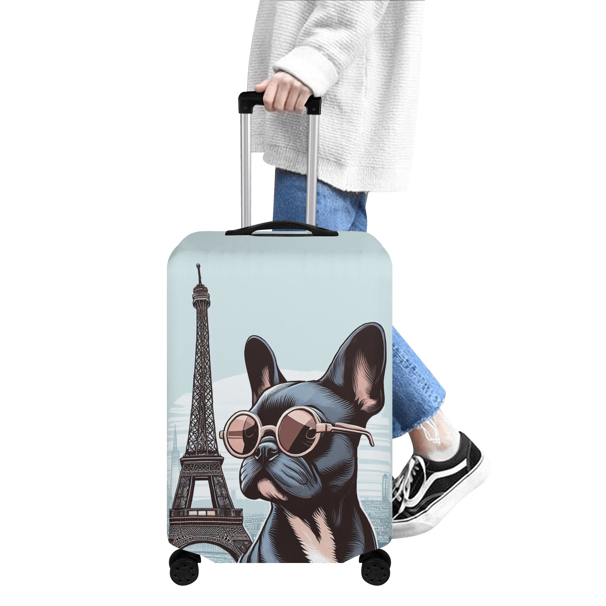 French Bulldog French Vibes Luggage Cover Essential Dog Supply