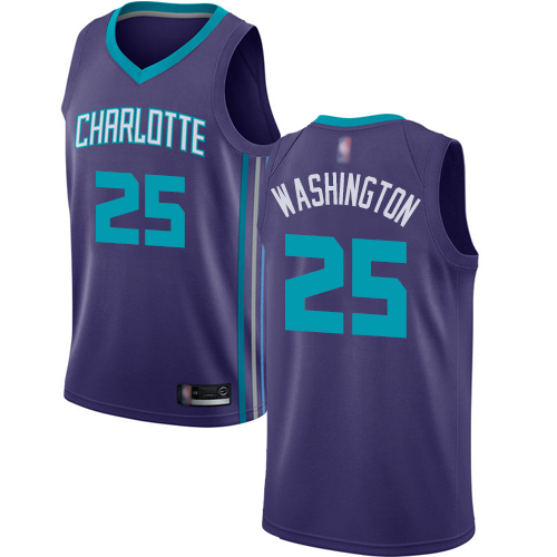 Nets Purple Charlotte Hornets #25 Nike Jersey - Value-Priced