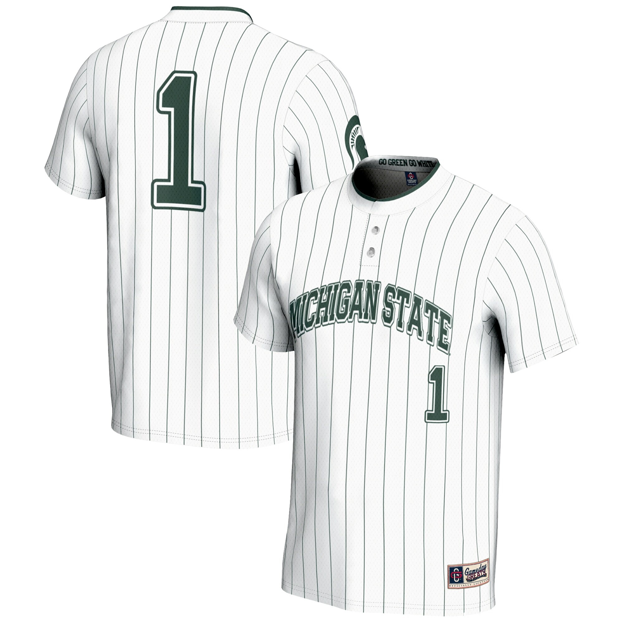 [DDG] Michigan State Spartans GameDay Greats Youth Lightweight Softball Jersey - White
