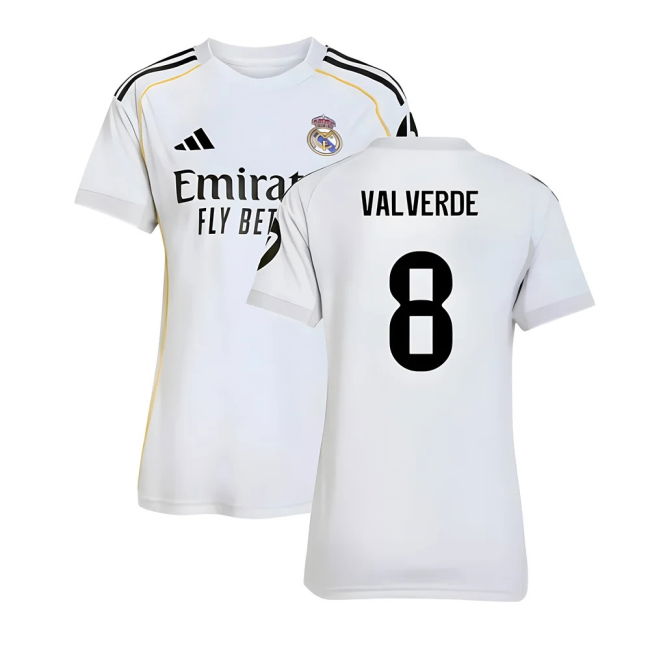 Real Madrid Football Club Traditional Home Football Shirt (Womens)
