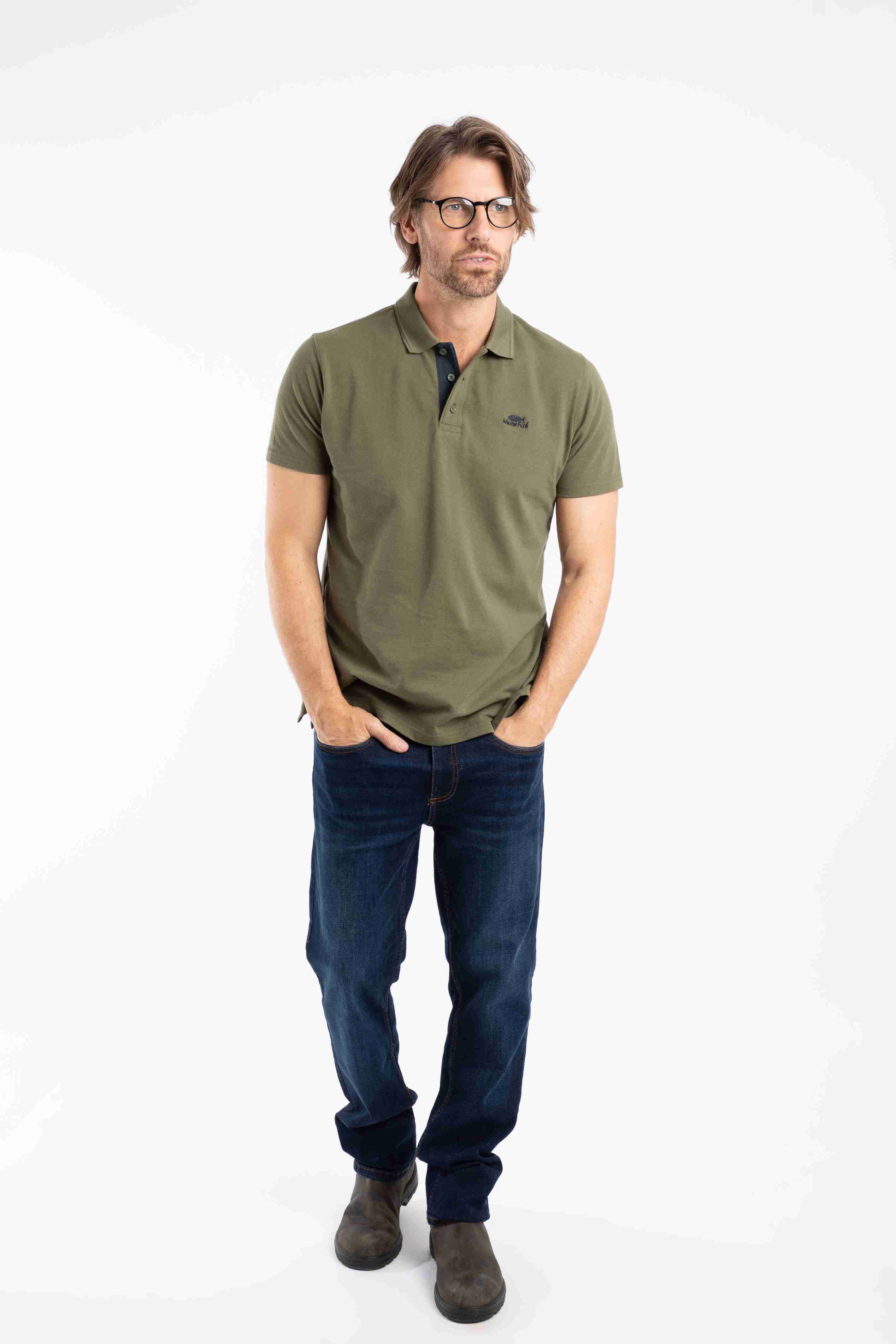 Miles Pique Polo Shirt Burnt Olive