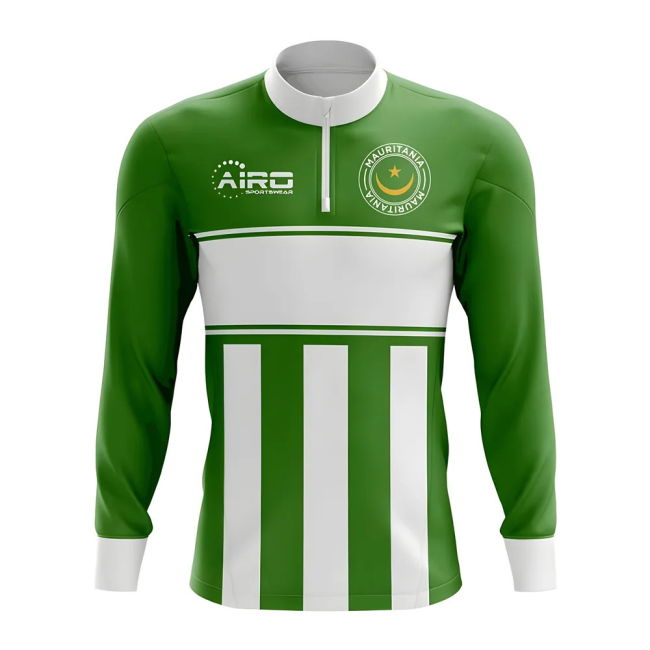 Top-Tier Mauritania Concept Football Half Zip Midlayer Top