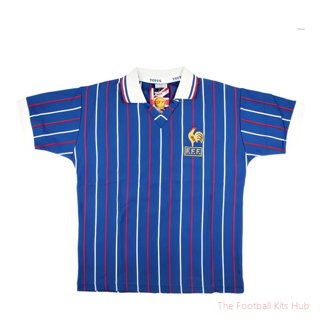France Retro 1980s Home Football Shirt
