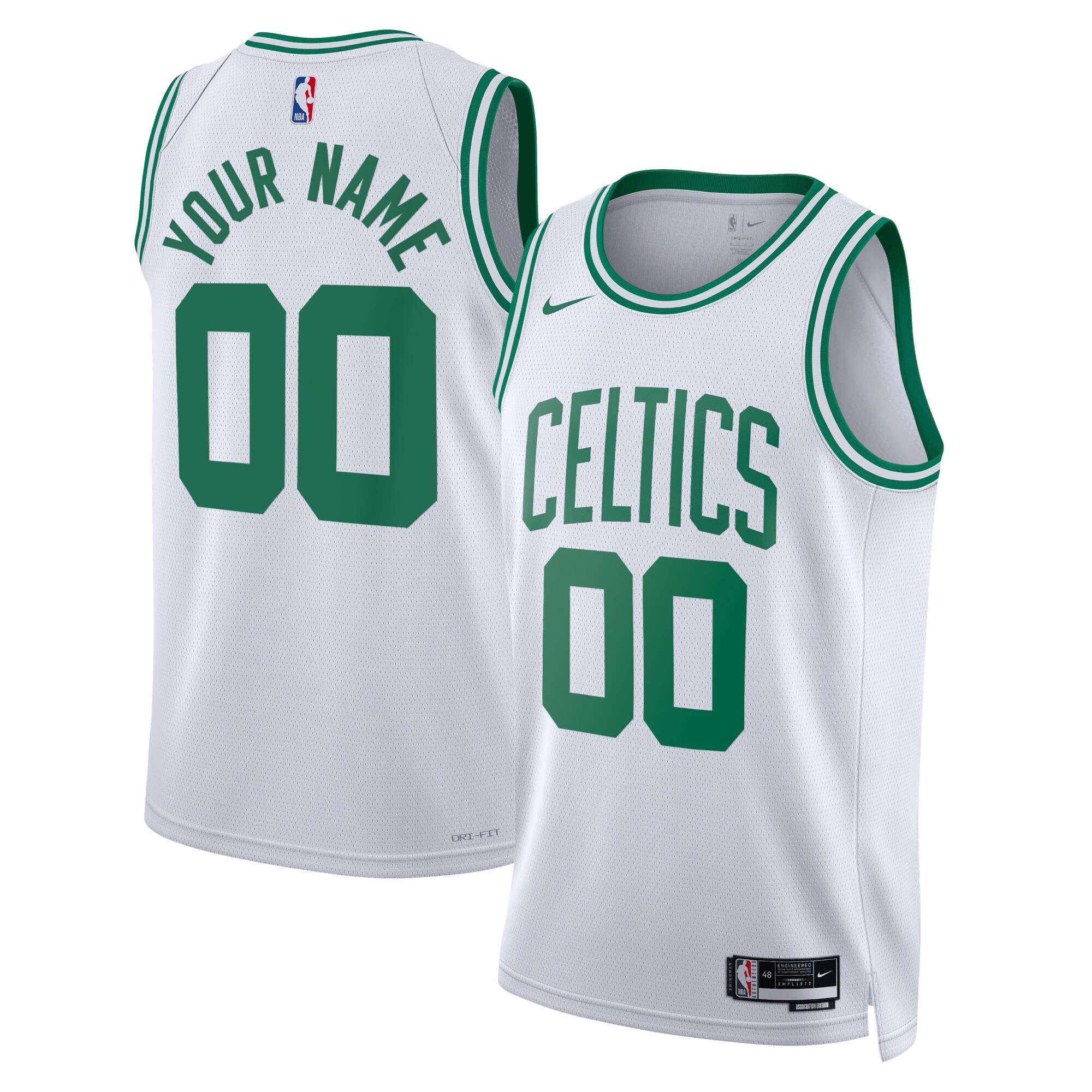[LK] Boston Celtics Unisex Swingman Custom Jersey White - Association Edition