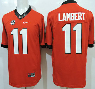 alternate jersey Men's UGA GA Greyson Lambert #11 Red 2015 Football