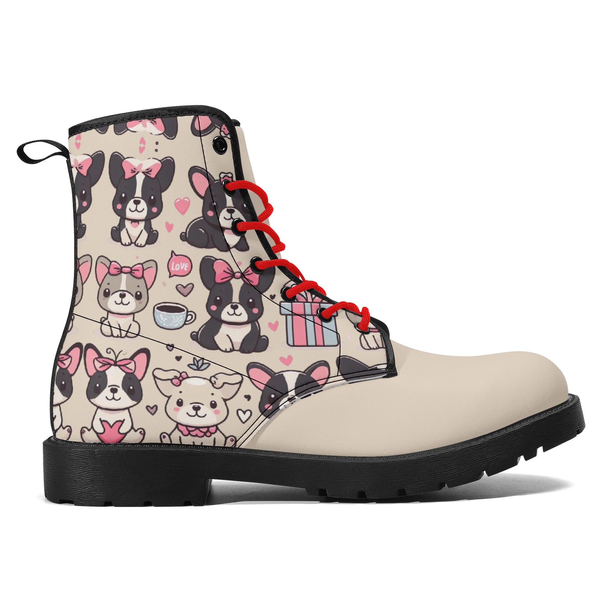 Stylish Cozy Frenchie-Fan Hazel - Leather Boots for Home Use Durable
