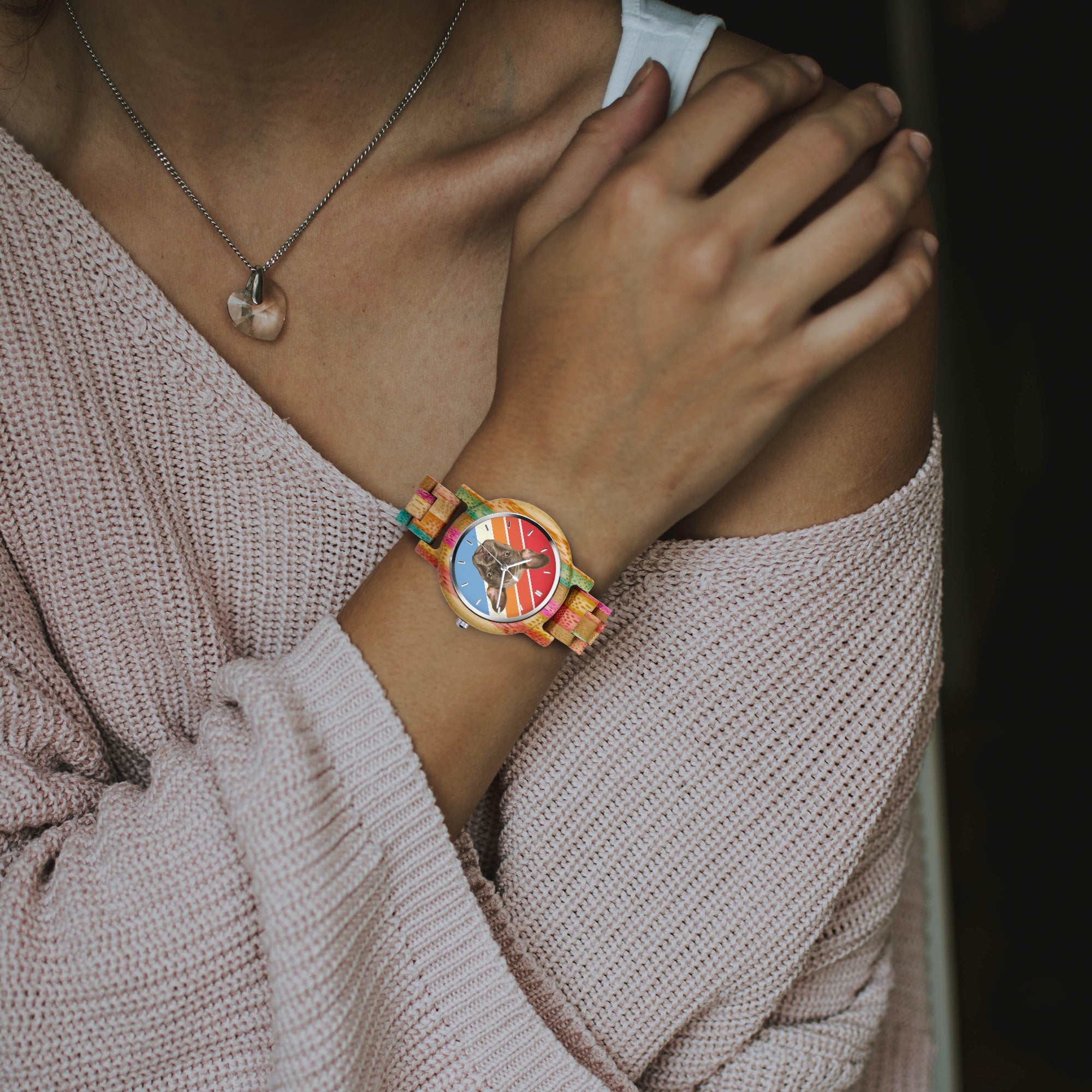 Stormy - Personalized Stylish Wooden Watch for Frenchie Lovers