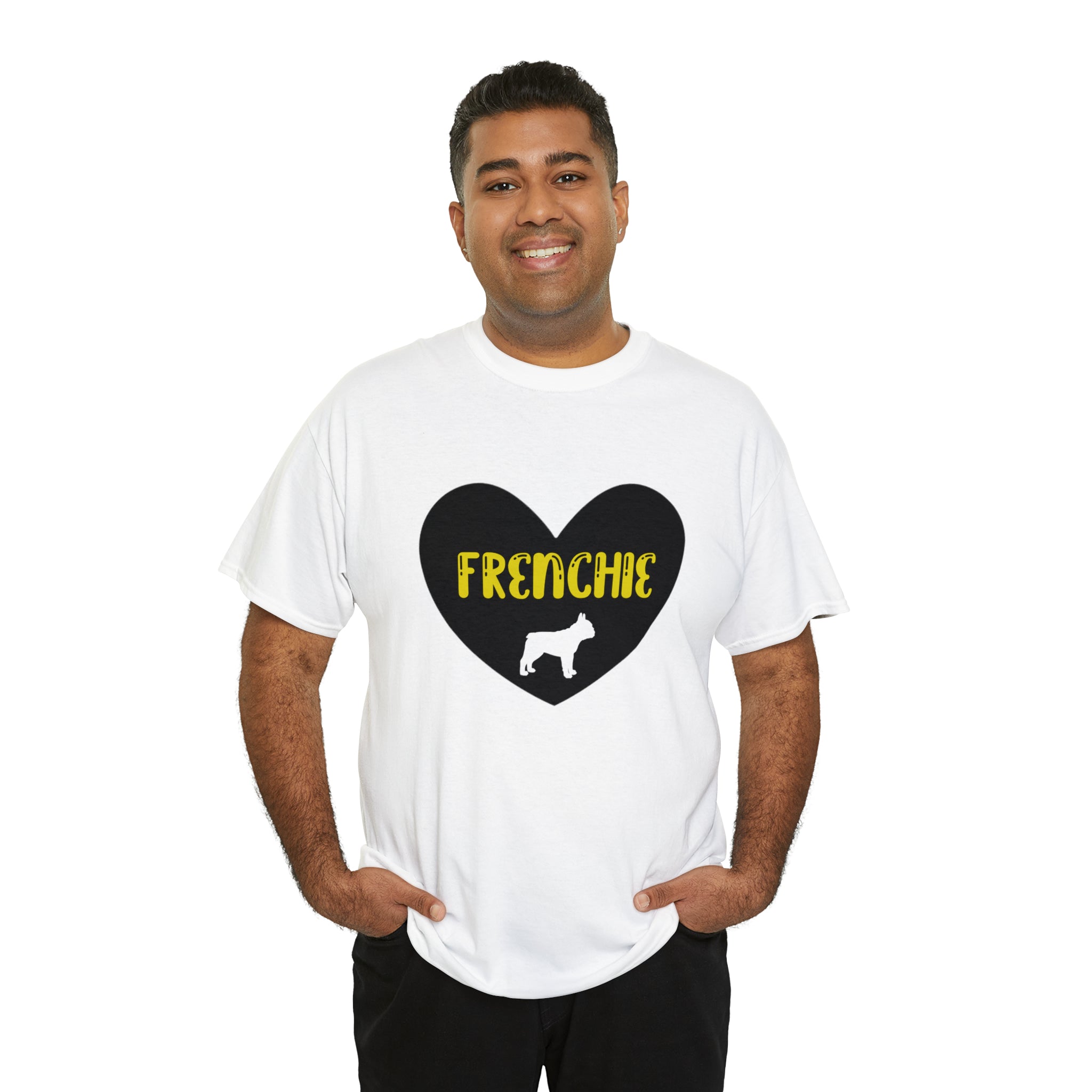 Frenchie Love - Comfy Unisex Cotton T-shirt For Frenchie Fans
