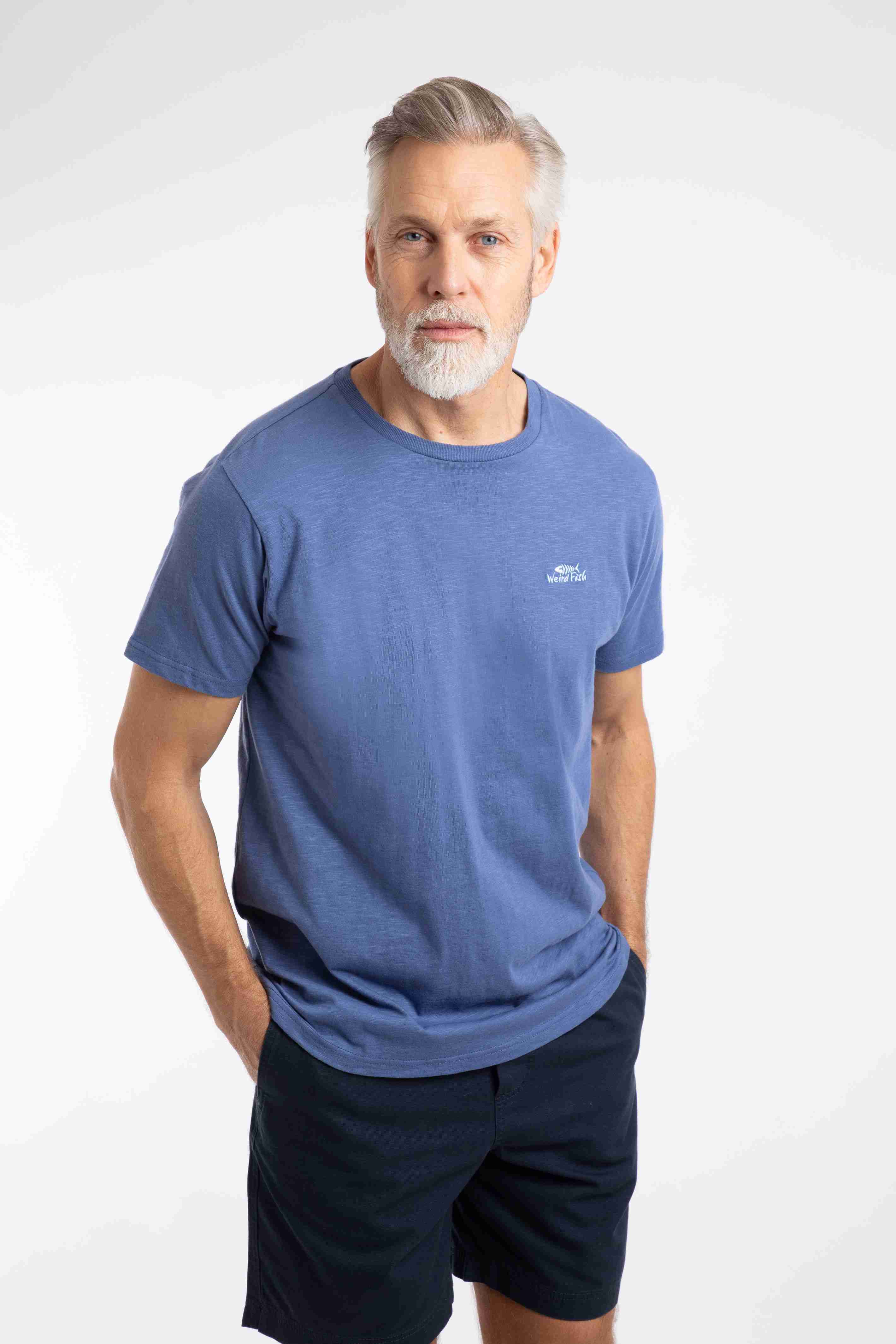 Fished Branded T-Shirt Faded Blue