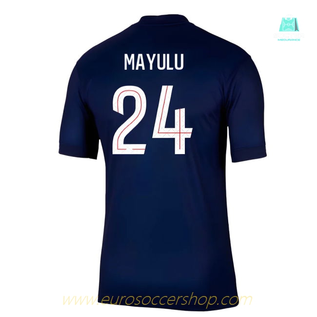 2025-2026 PSG Paris Saint Germain Home Shirt (Mayulu 24)