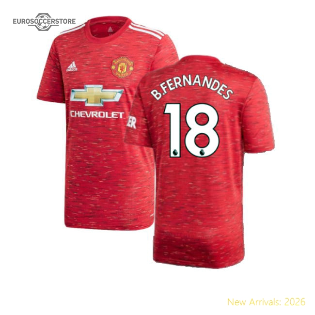Official 2020-2021 Man Utd Adidas Home Football Shirt (b.fernandes