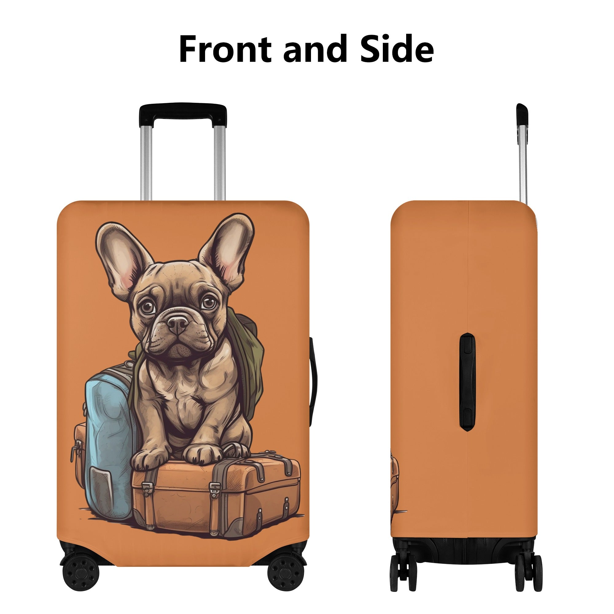 Street-Ready Frenchie-Fan Coco - Luggage Cover for Casual Outings