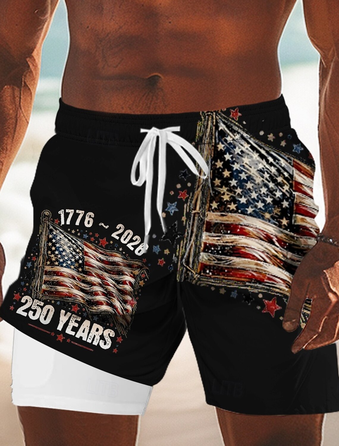 4th of July 2026 250th Memorial Day Men's 3D Print US Flag Crew Neck Short Sleeve T-Shirt Daily Street