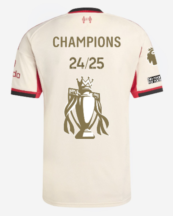 Liverpool Away Soccer Jersey 2025/26 - CHAMPIONS 24/25 & Gold Trophy &