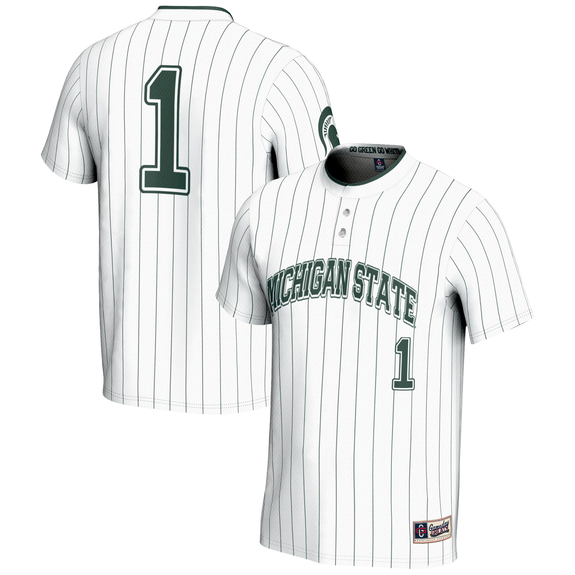 [NJP] Michigan State Spartans GameDay Greats Youth Lightweight Softball Jersey - White