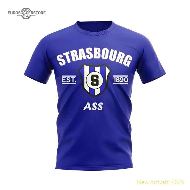 Strasbourg Established Football T-Shirt (Blue) For Ligue 1 Fans
