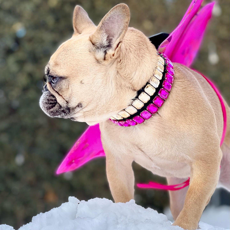 French Bulldog Diamondpaws Luxury Frenchie Collar Rhinestone Necklace
