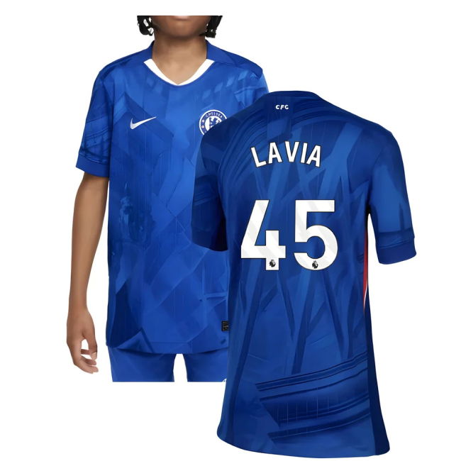 Match Quality Chelsea Chelsea Home Shirt Kids Lavia #45 Modern Sty...