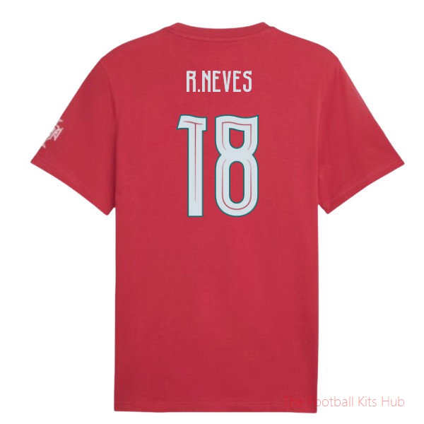 2026-2027 Portugal FtblCulture Tee (Red) (R.Neves 18)