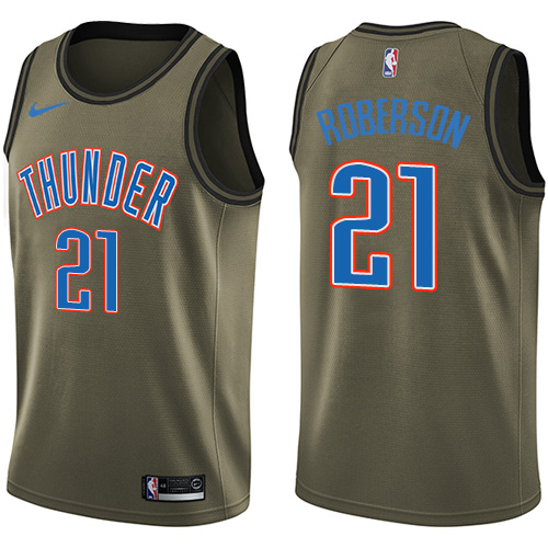 Durable OKC NBA City Jersey #21 Andre Roberson 2024 City - Green