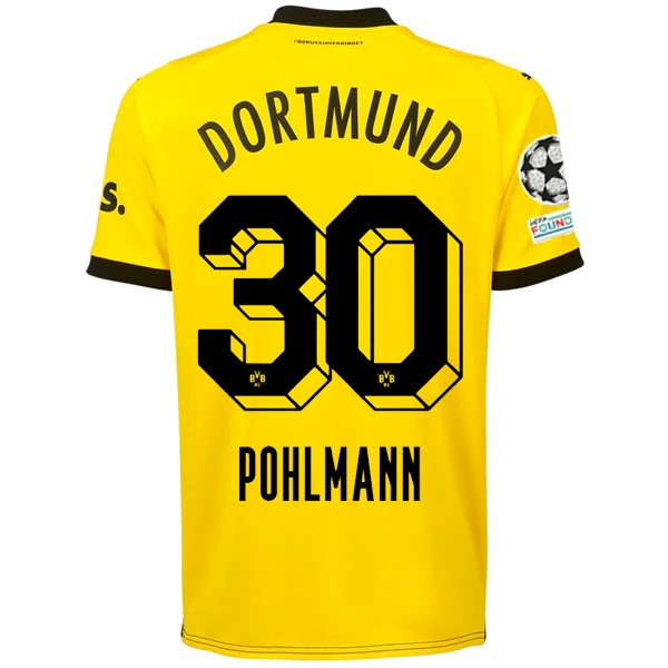 Borussia Dortmund Pohlmann 2023-2024 UCL Home Jersey – Authentic Shirt