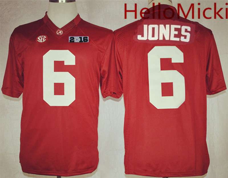Men's ALA Tide Red 2016 away jersey Laurence Hootie #6 alternate