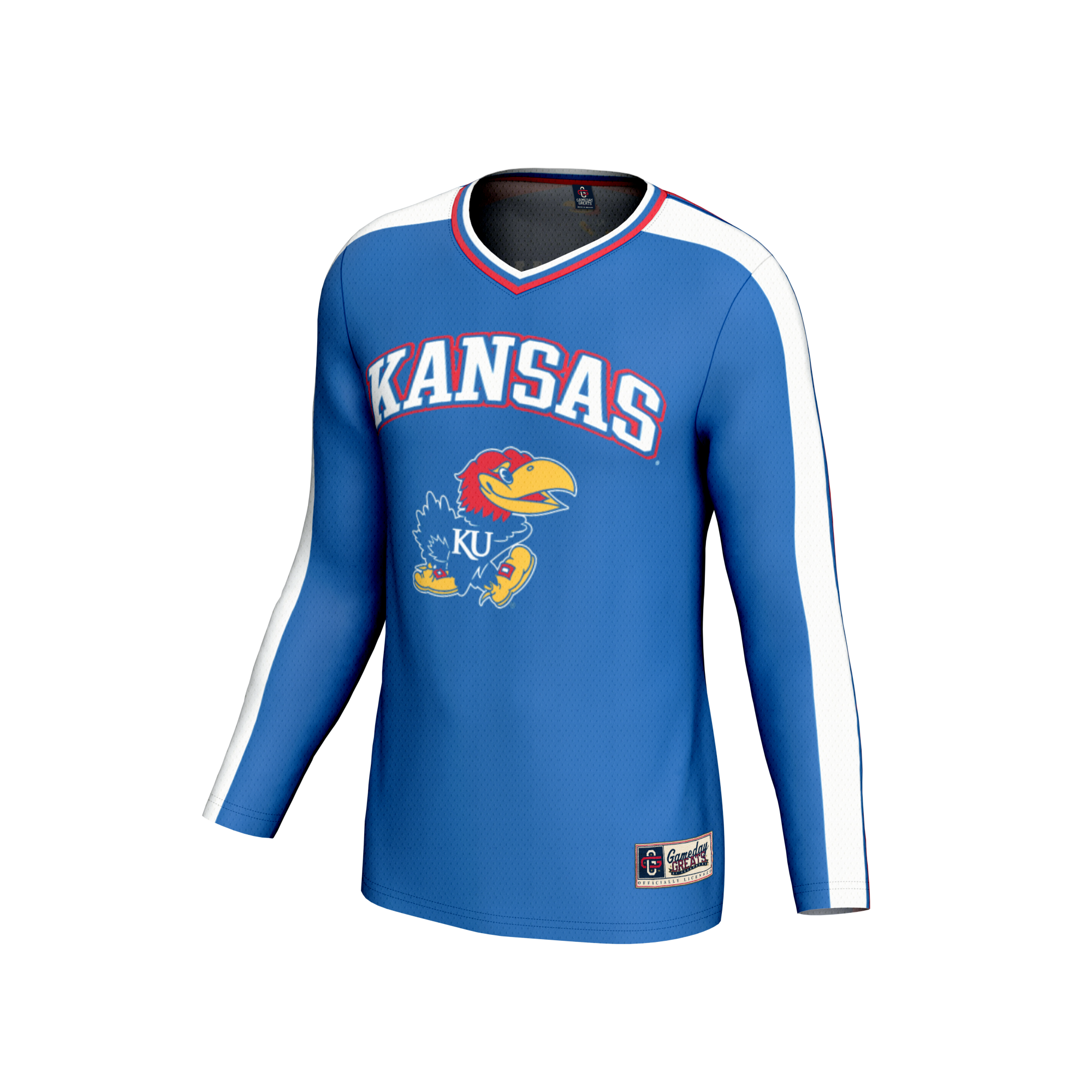 [NJP] Kansas Jayhawks GameDay Greats Youth NIL Pick-A-Player Collegiate Women's Volleyball Lightweight Fashion Jersey - Royal