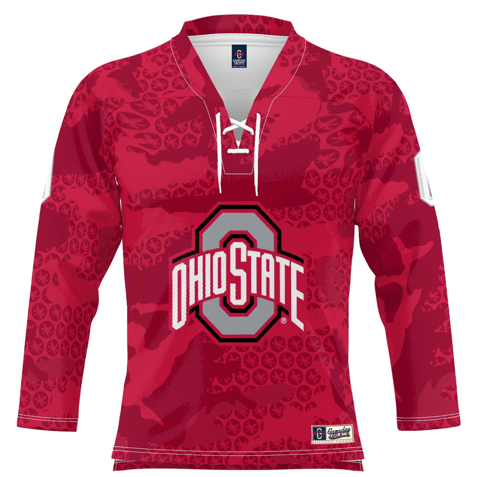 [DDG] Ohio State Buckeyes GameDay Greats Youth Ice Hockey Jersey - Scarlet