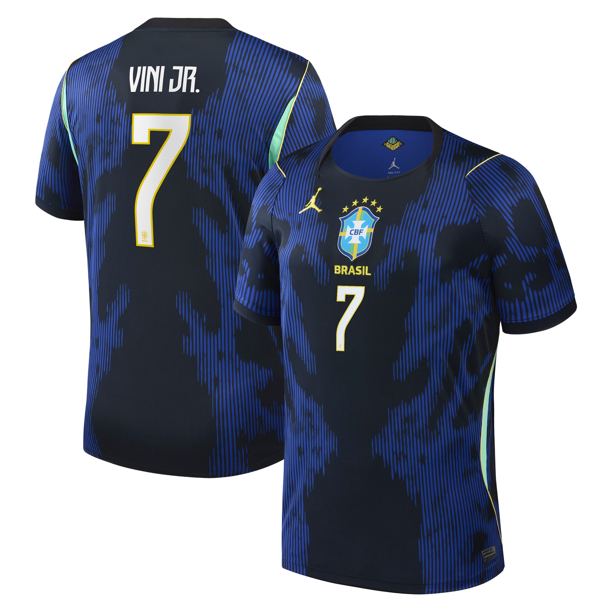 [JED] Vinicius Junior #7 Brazil National Team 2026 Away Stadium Replica Jersey - Blue