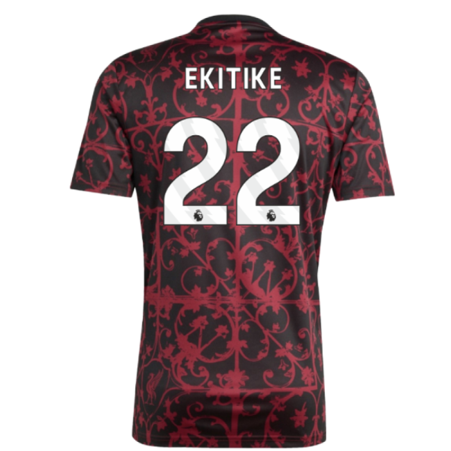 Liverpool Liverpool Pre Match Shirt Black Ekitike #22 Official Lic...