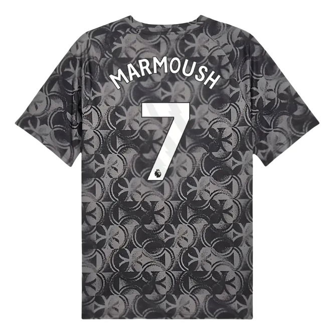 2025-2026 Man City Warm Up Jersey (Black) (Marmoush 7)