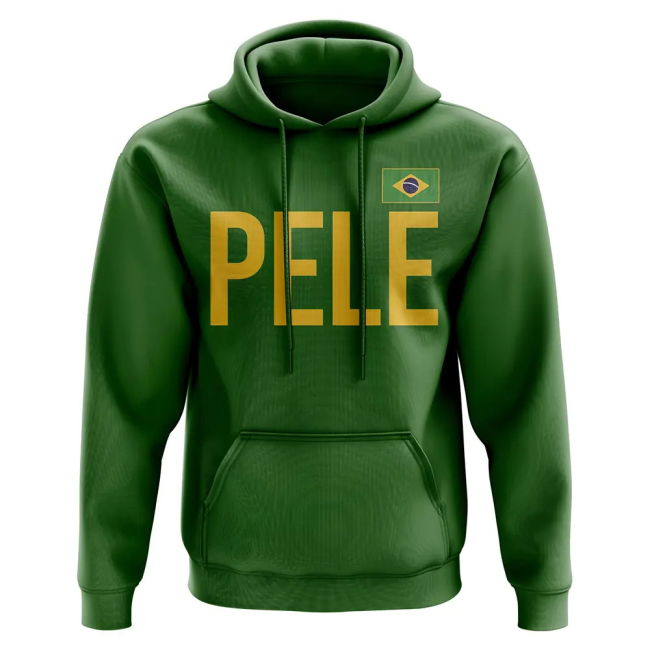 High Pele Brazil Name Hoody (Green) Soccer Soccer Kit Football