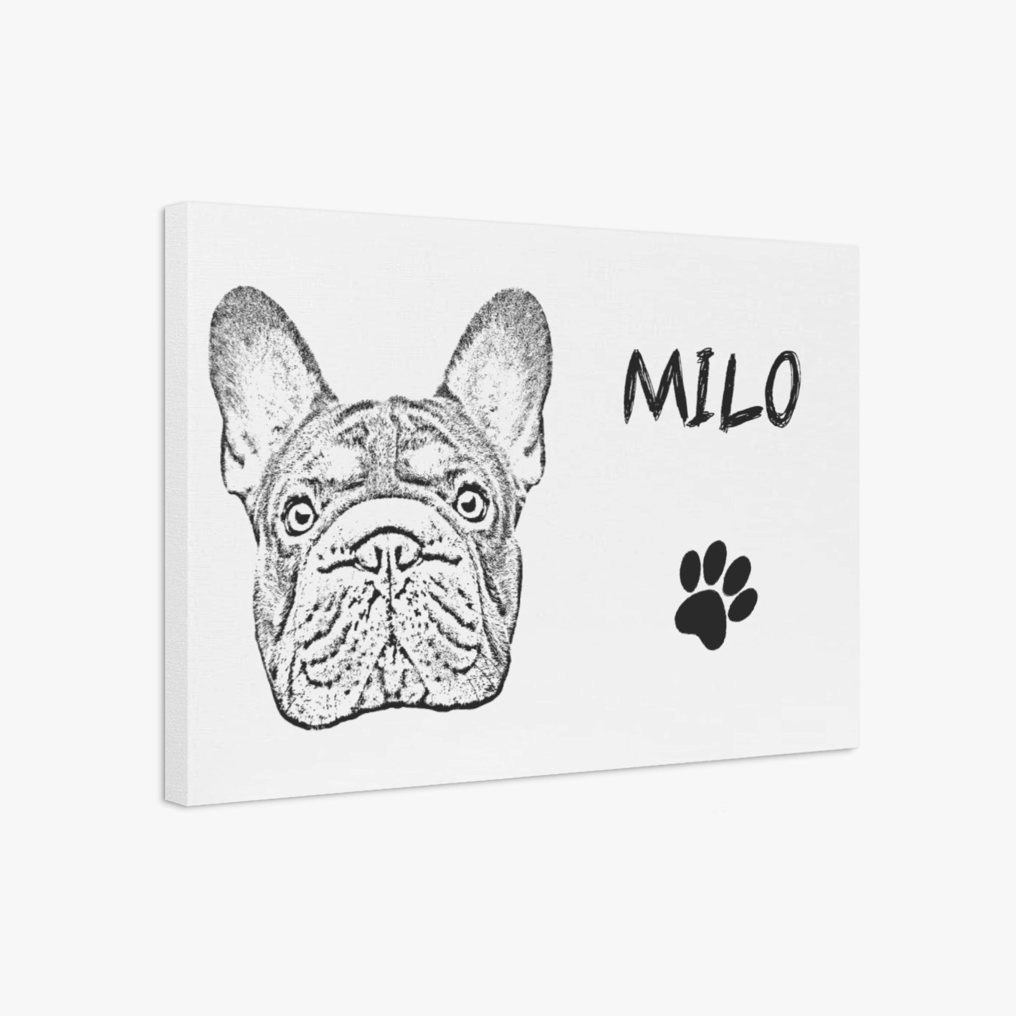 Soot - Personalized Adorable Frenchie Canvas Wall Art