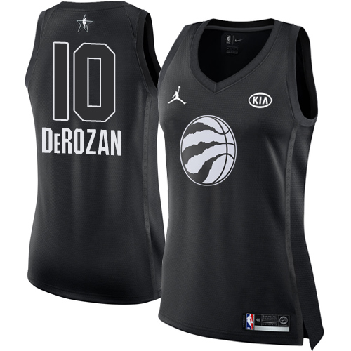 Nike Toronto Raptors #10 DeMar DeRozan Black Womens NBA Jordan Swingman 2018 All-Star Game Jersey Womens