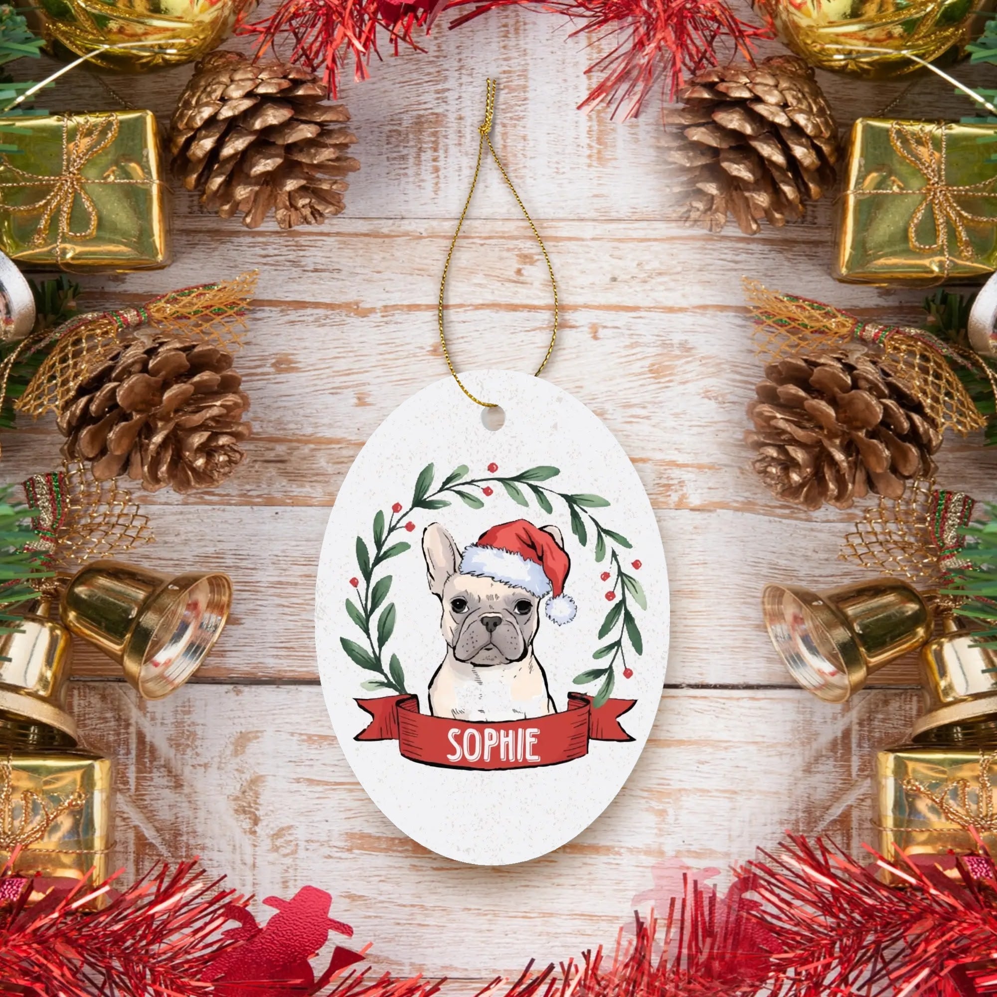 Minimal-Aesthetic Personalized Ornaments For Frenchie Lovers With You...