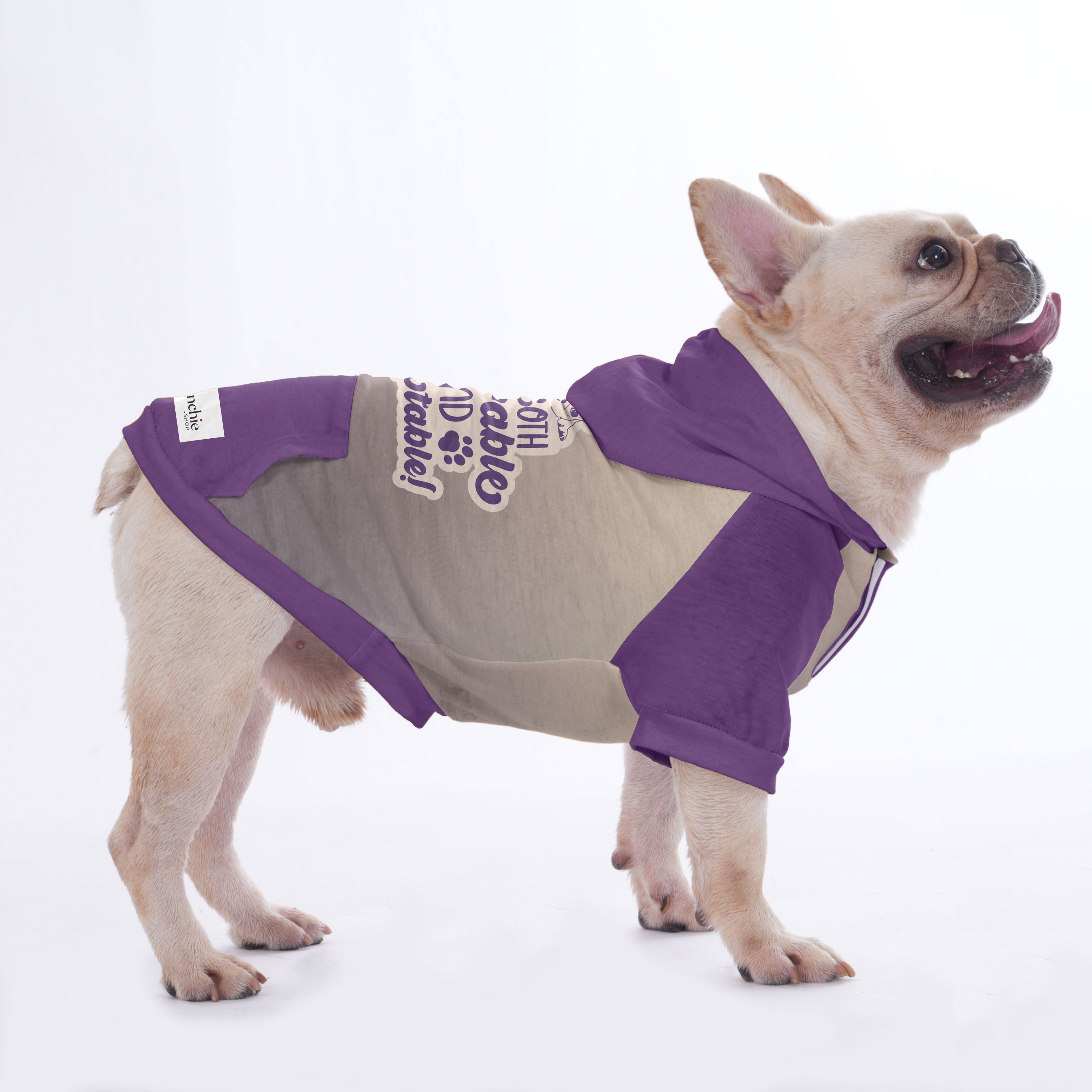 I'm both Adorable and Adoptable - Hoodies for French Bulldog | Frenchie Shop Original