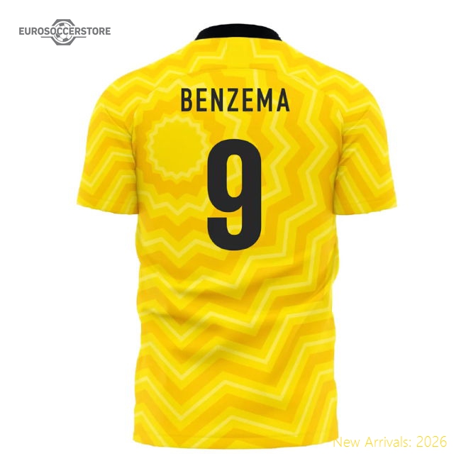 Al-Ittihad 2025-2026 Home Concept Football Kit (Libero) - Kids (Benzema 9)