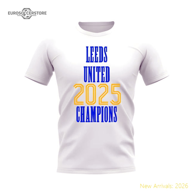 Leeds United 2025 Champions T-shirt (white) - Authentic Design