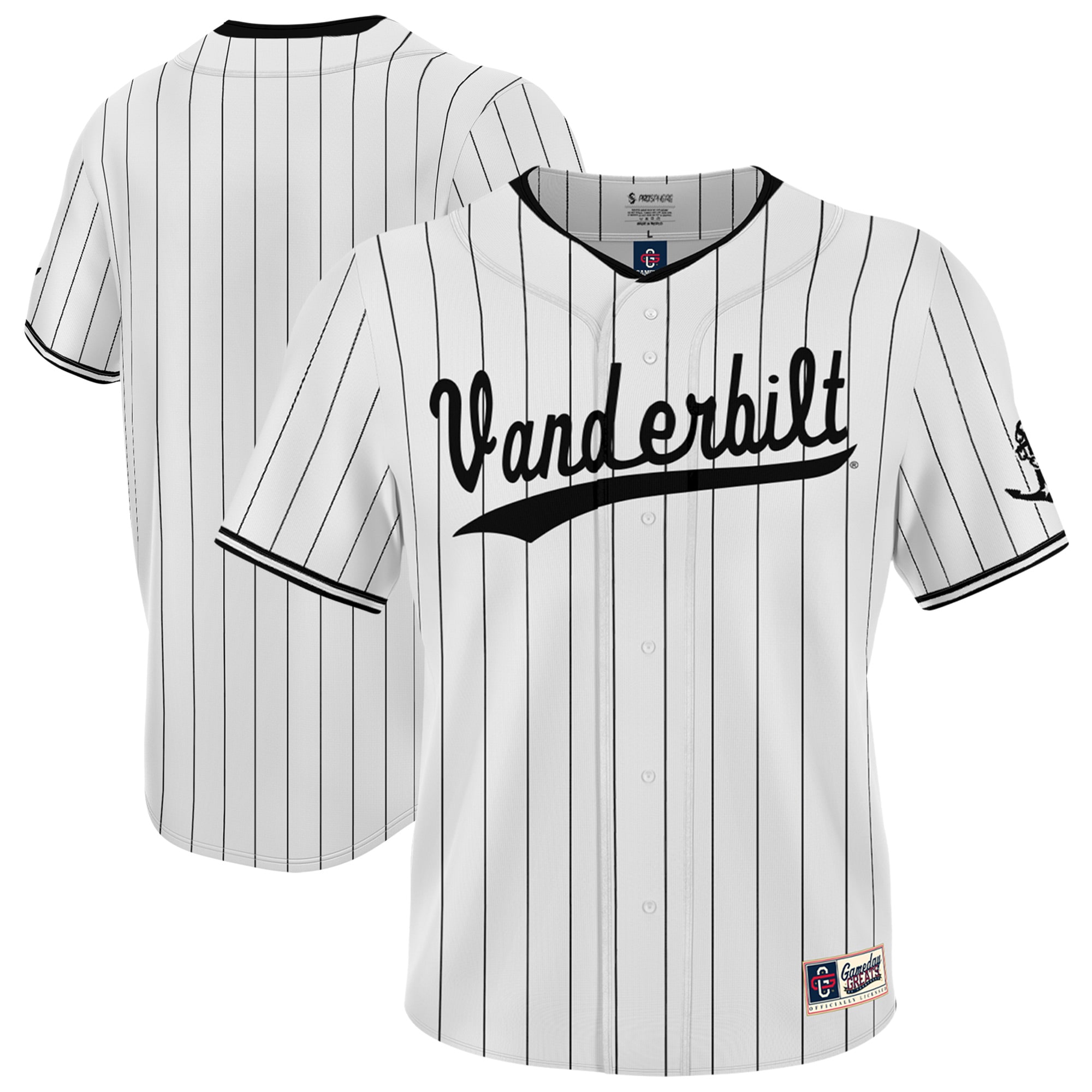 [NJP] Women's Vanderbilt Commodores GameDay Greats Lightweight Collegiate Baseball Fashion Jersey - White