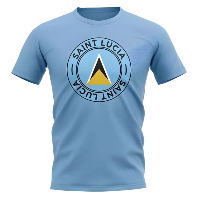 Championship Saint Lucia Football Badge T-Shirt (Sky) Championship