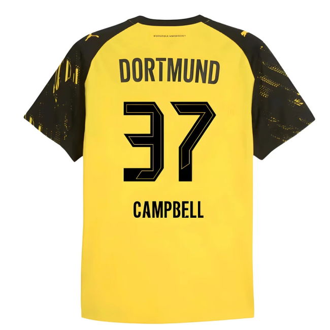 2025-2026 Borussia Dortmund Home Budget Friendly Shirt (Campbell 37)