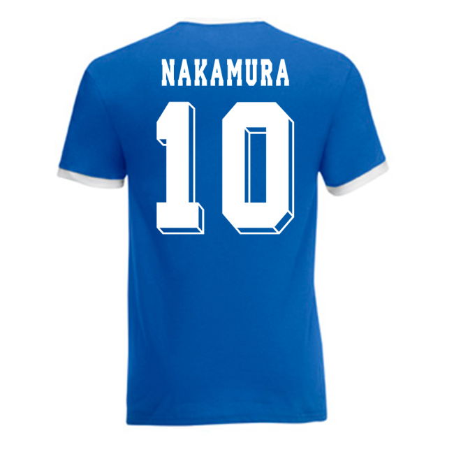 Championship Limited-Edition Shinsuke Nakamura Japan Ringer Tee (Blue)