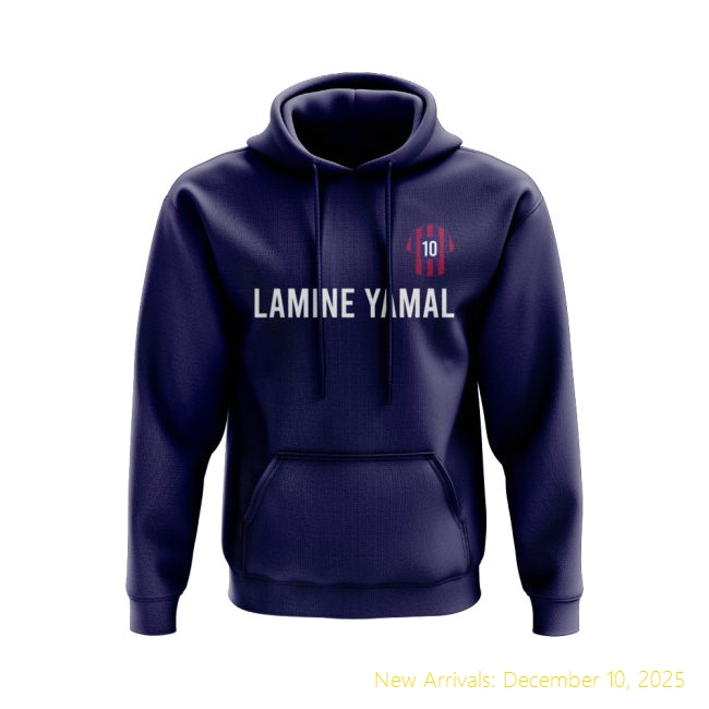 High-Quality Barca Lamine Yamal Barcelona Number Hoody (Navy)