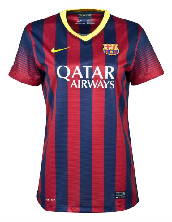 Premium Quality Barca 13-14 Barcelona Home Womens Jersey Shirt